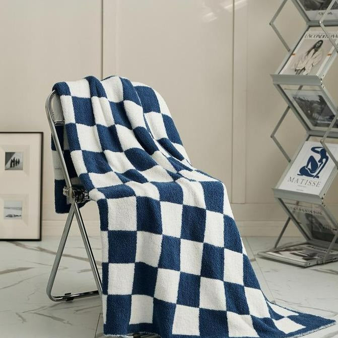 Retro Checkerboard Plus Soft Blanket - FINAL SALE