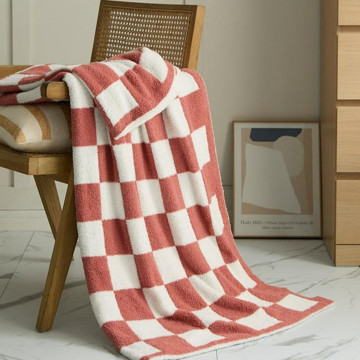 Retro Checkerboard Plus Soft Blanket