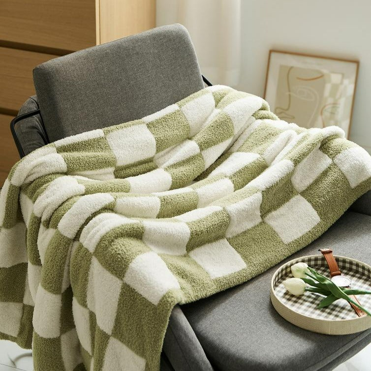 Retro Checkerboard Plus Soft Blanket