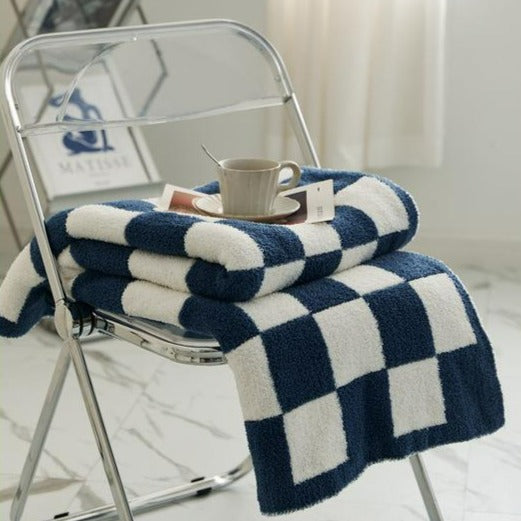 Retro Checkerboard Plus Soft Blanket