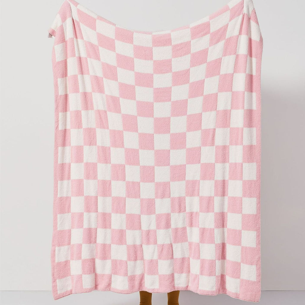 Retro Checkerboard Plus Soft Blanket - FINAL SALE