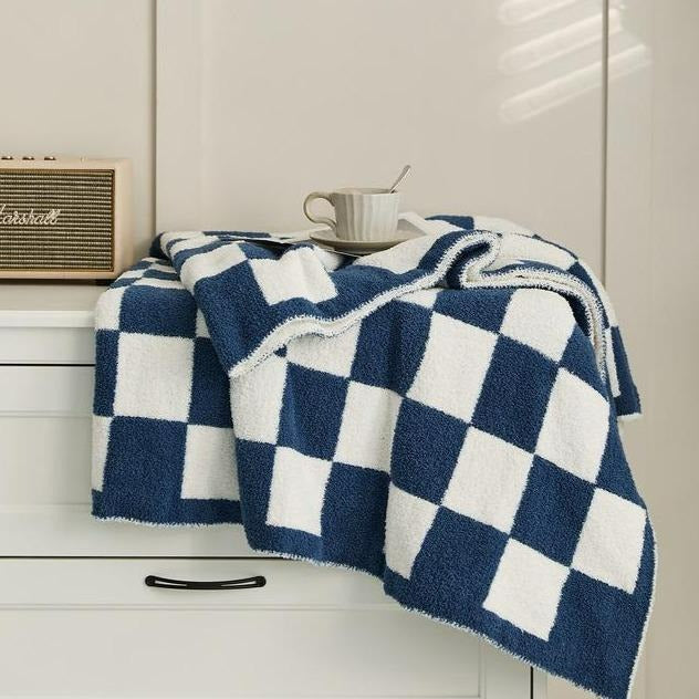 Retro Checkerboard Plus Soft Blanket - FINAL SALE