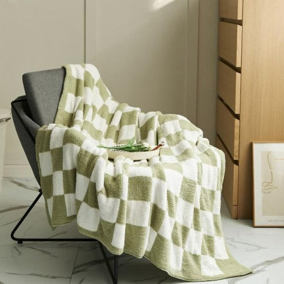 Retro Checkerboard Plus Soft Blanket - FINAL SALE