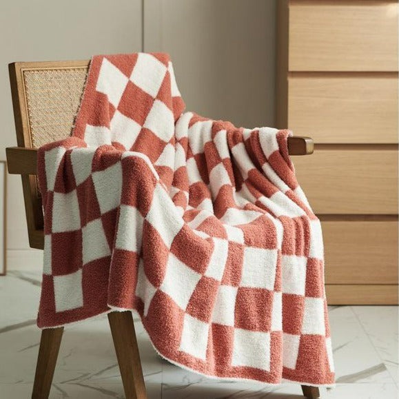 Retro Checkerboard Plus Soft Blanket