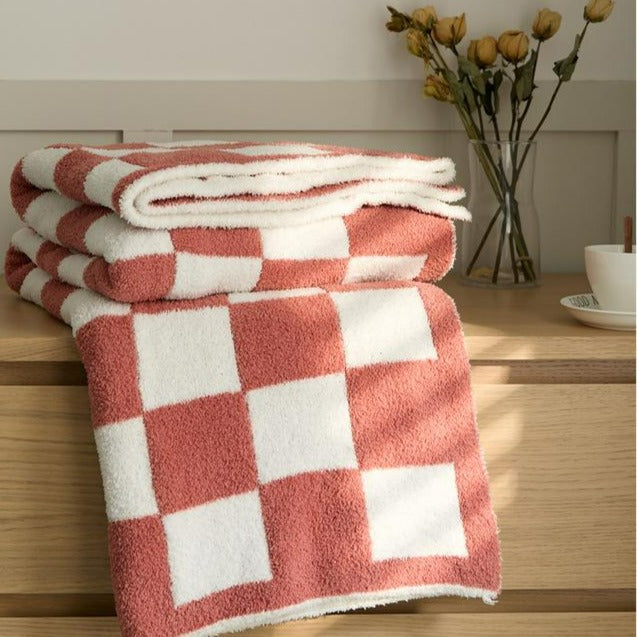 Retro Checkerboard Plus Soft Blanket
