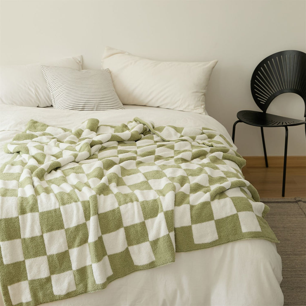 Retro Checkerboard Plus Soft Blanket
