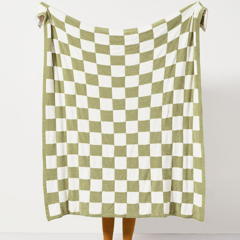 Retro Checkerboard Plus Soft Blanket - FINAL SALE