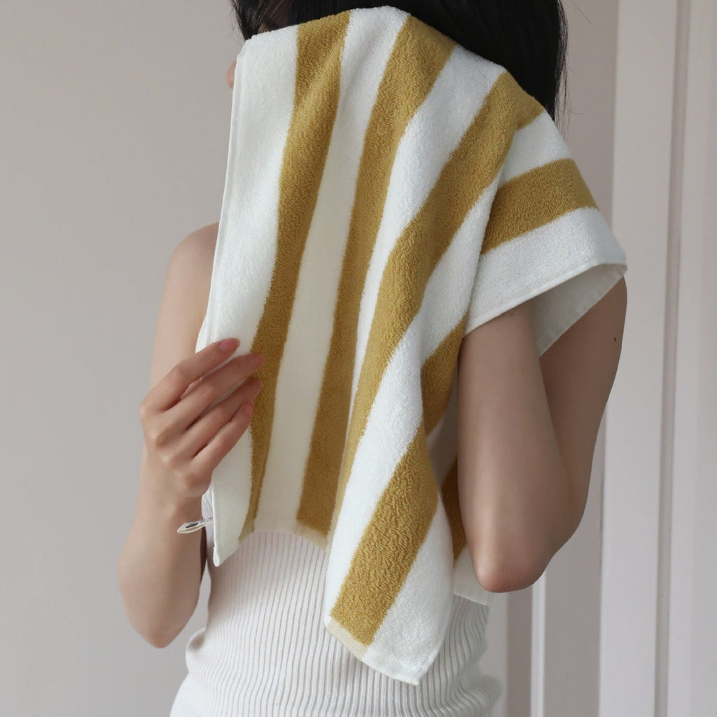Retro Striped Beach Towel