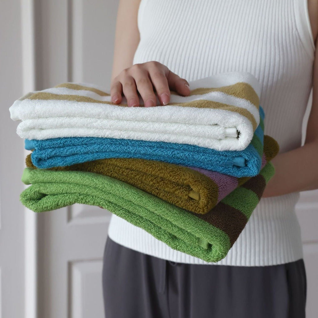Retro Striped Beach Towel