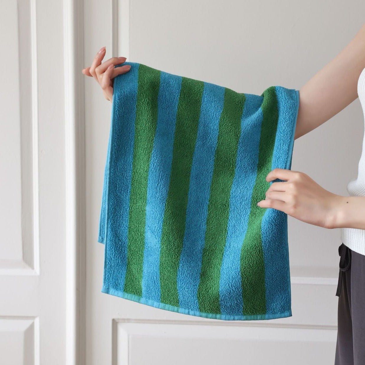 Retro Striped Beach Towel