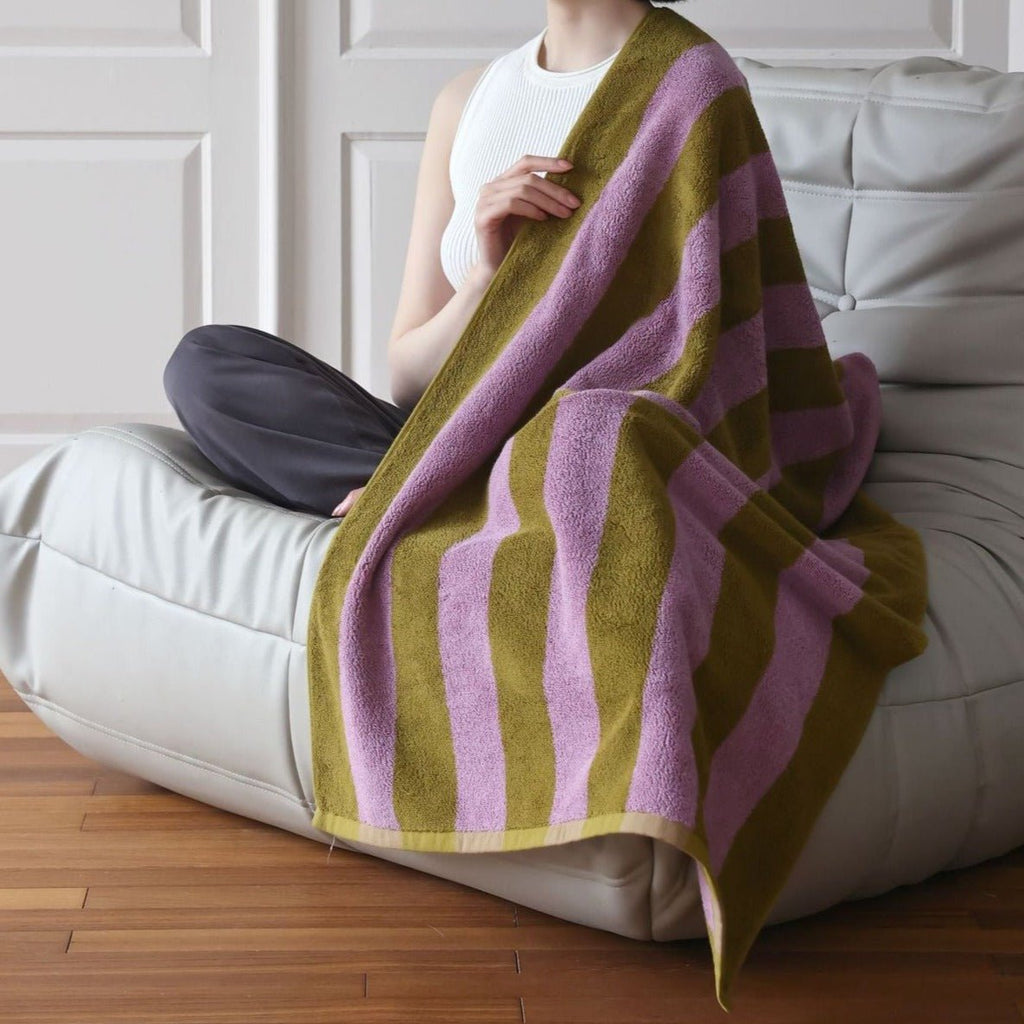 Retro Striped Beach Towel