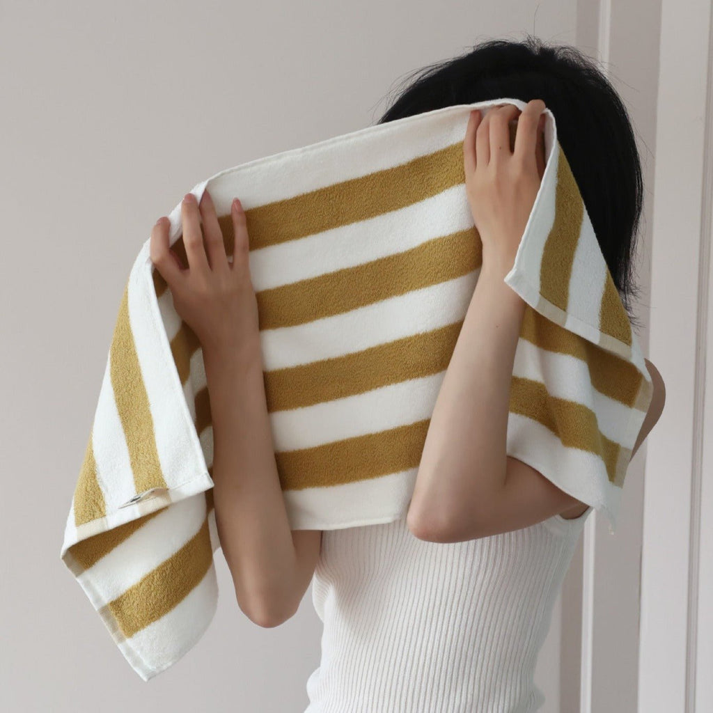 Retro Striped Beach Towel