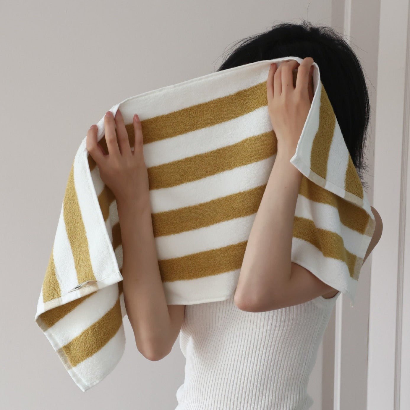 Retro Striped Beach Towel