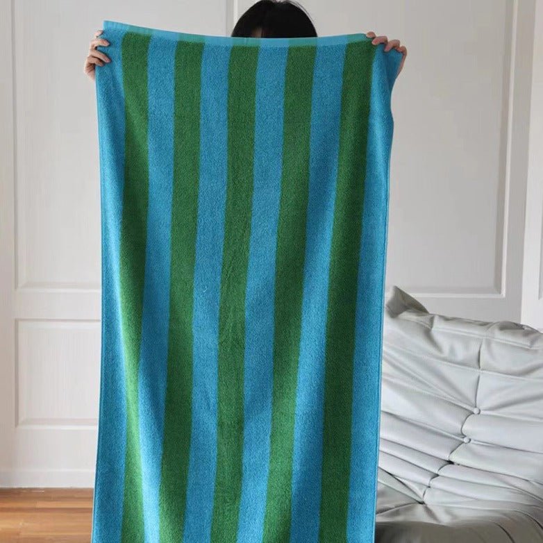 Retro Striped Beach Towel