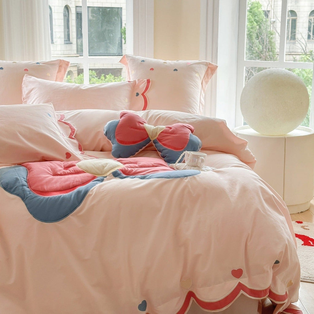 Ribbon Of The Heart Bedding Set
