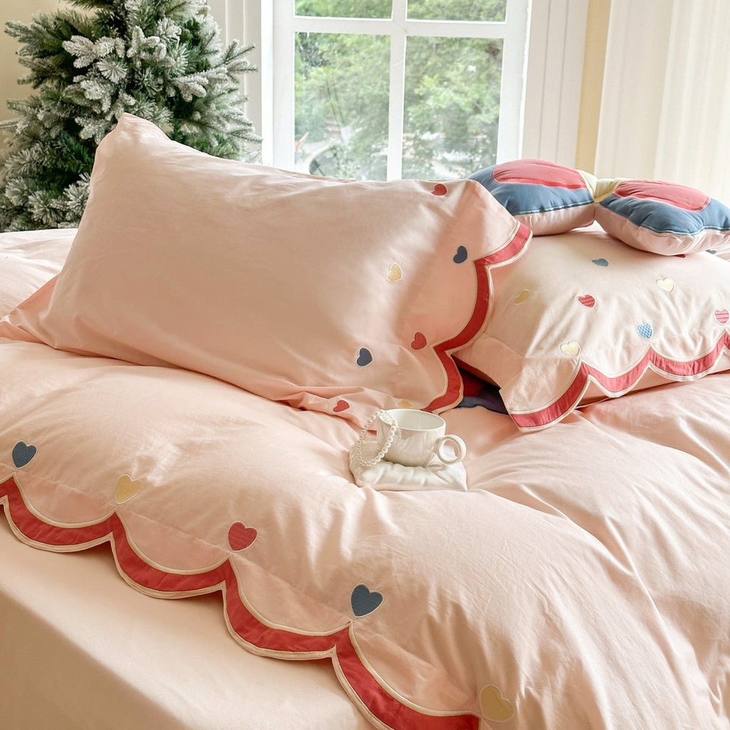 Ribbon Of The Heart Bedding Set