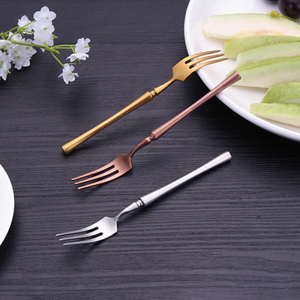 Roman Pillar Stainless Steel Fruit Forks