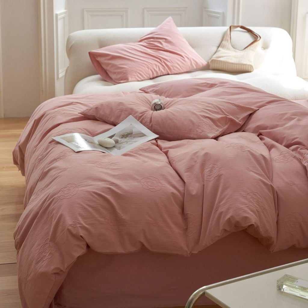 Rose Textured Bedding Set