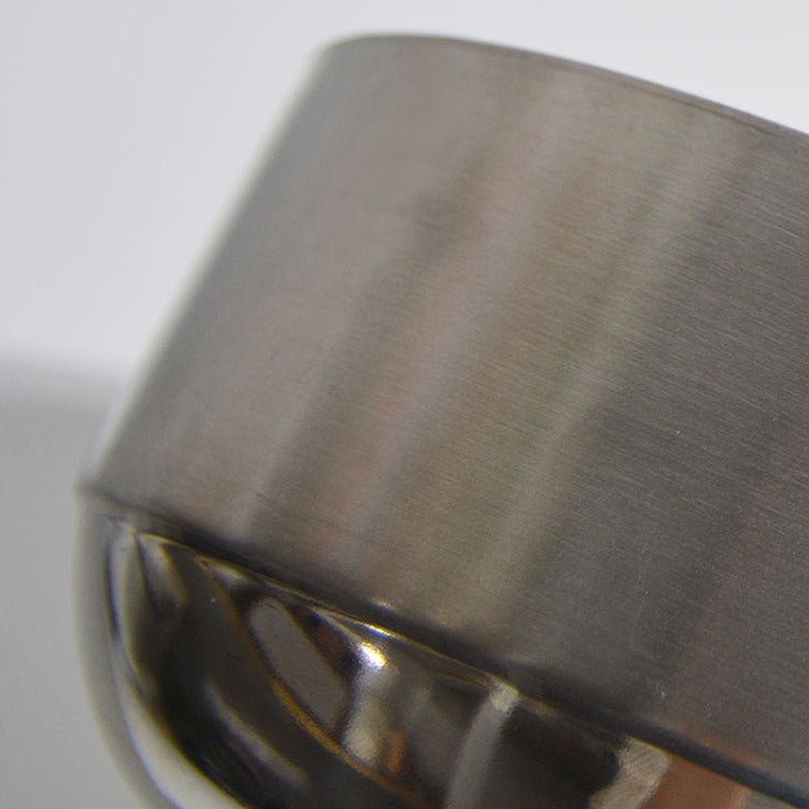 Round Stainless Tray with Solid Wood Base
