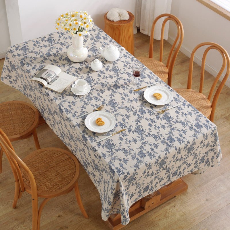 Royal Blue Tapestry Frill Table Cloth