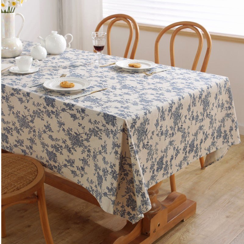 Royal Blue Tapestry Frill Table Cloth