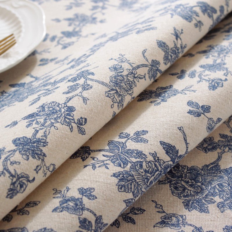 Royal Blue Tapestry Frill Table Cloth