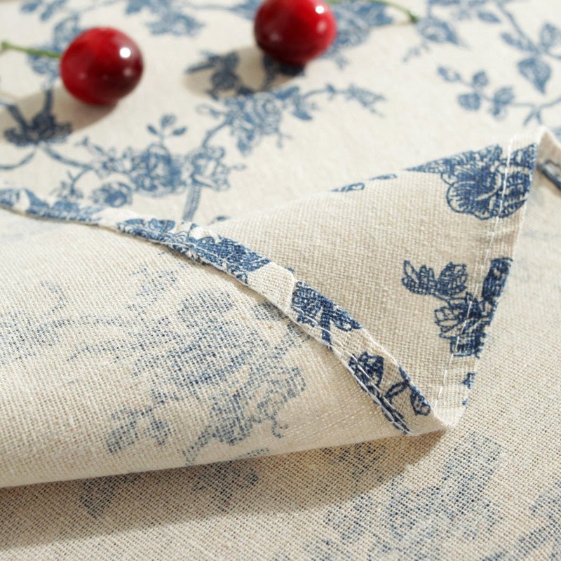 Royal Blue Tapestry Frill Table Cloth