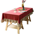 Royal Red Frill Table Cloth
