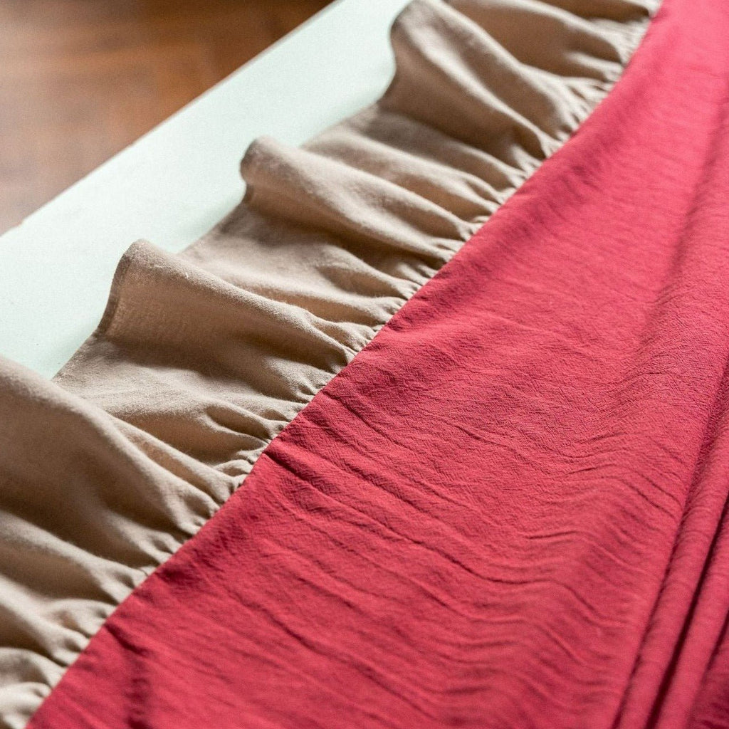 Royal Red Frill Table Cloth
