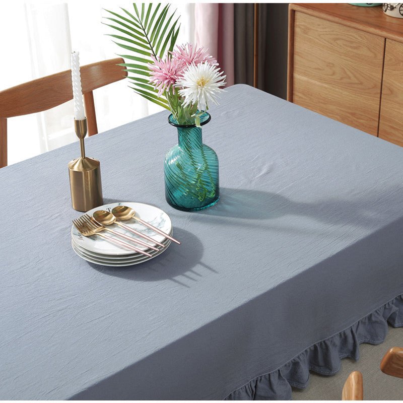 Royal Wintertime White Tiered Table Cloth
