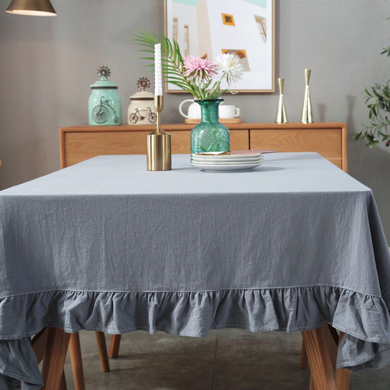 Royal Wintertime White Tiered Table Cloth