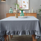 Royal Wintertime White Tiered Table Cloth