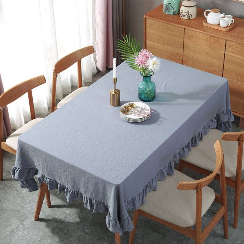 Royal Wintertime White Tiered Table Cloth
