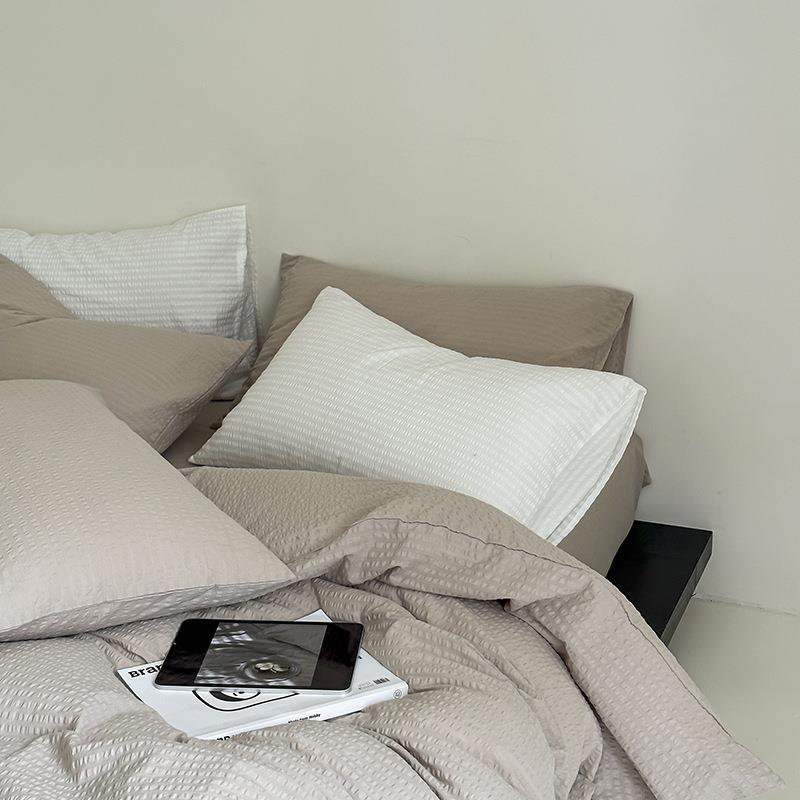 Sand Waffle Bedding Set
