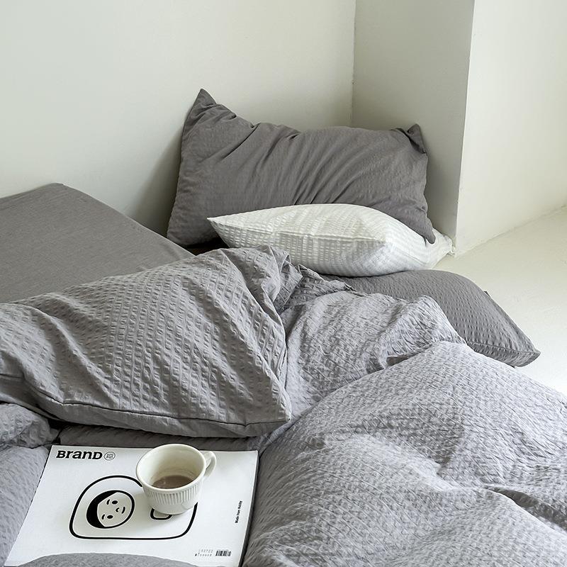 Sand Waffle Bedding Set