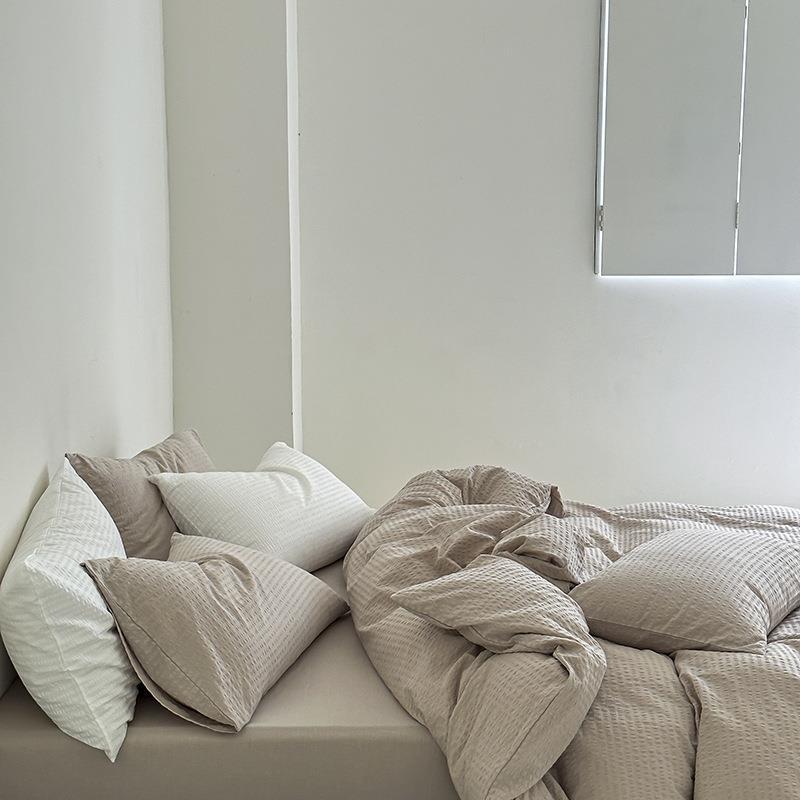 Sand Waffle Bedding Set