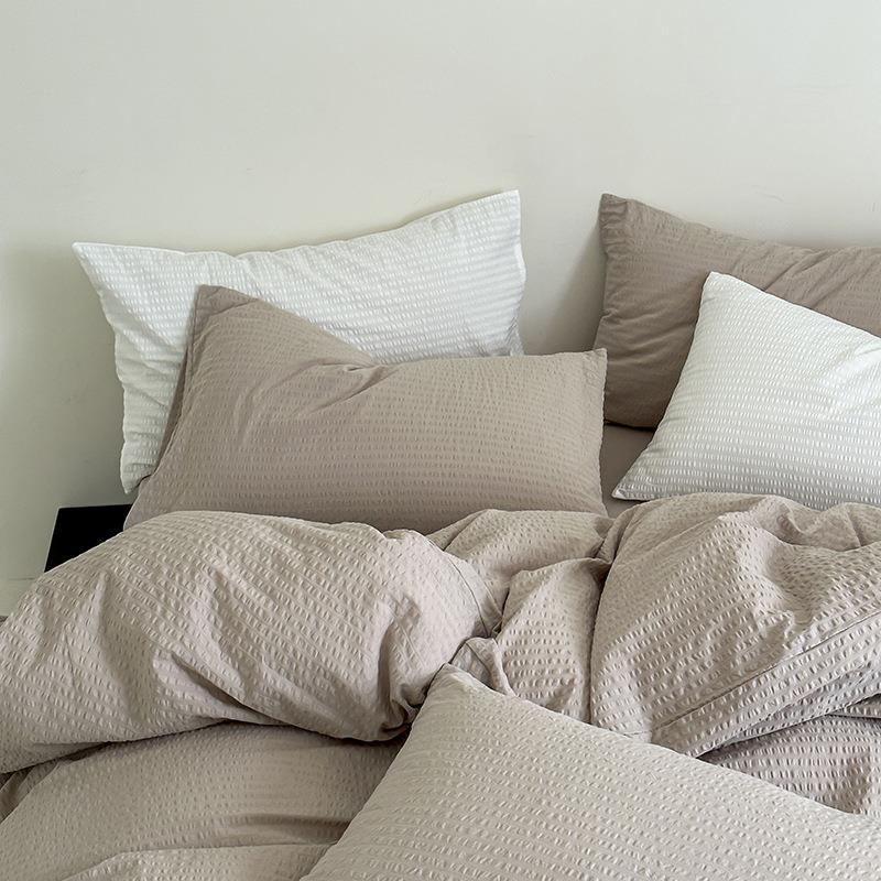 Sand Waffle Bedding Set