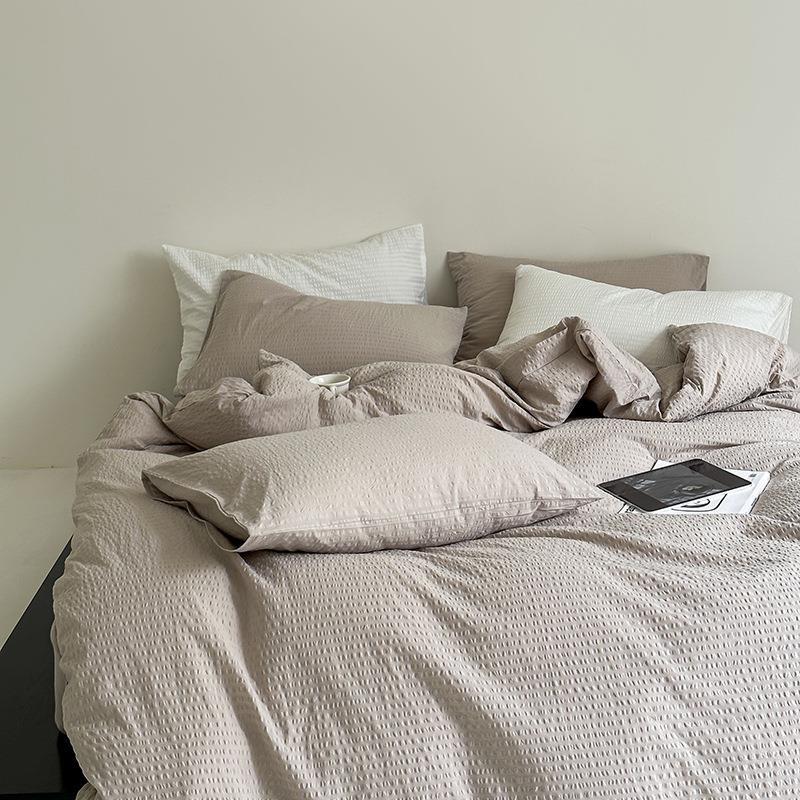 Sand Waffle Bedding Set