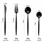 Arya Black Stainless Steel Cutlery Set