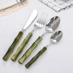 Zen Bamboo Handle Stainless Steel Cutlery Set