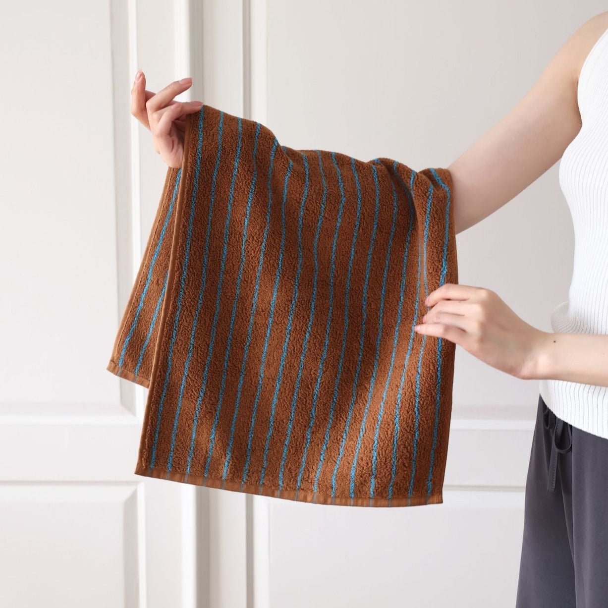 Simple Striped Bath Towel