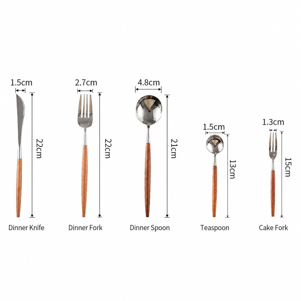 Dalbergia Rosewood Luxury Stainless Steel Cutlery Set