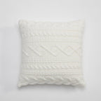 Snow White Cable Knit Cushion