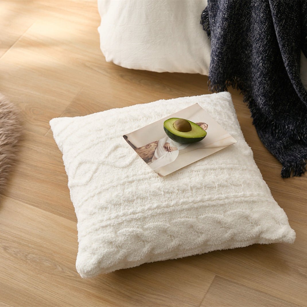 Snow White Cable Knit Cushion