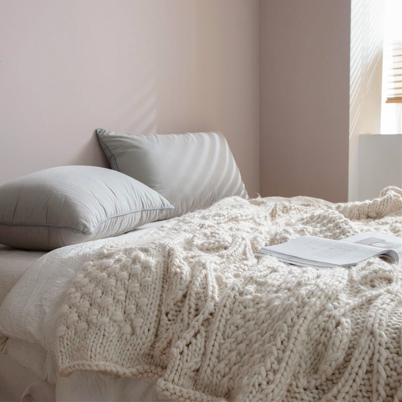 Snow White Knitted Bliss Blanket