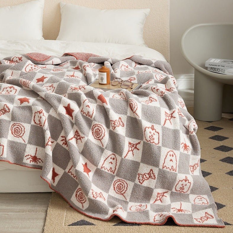 Spooky Checkerboard Blanket