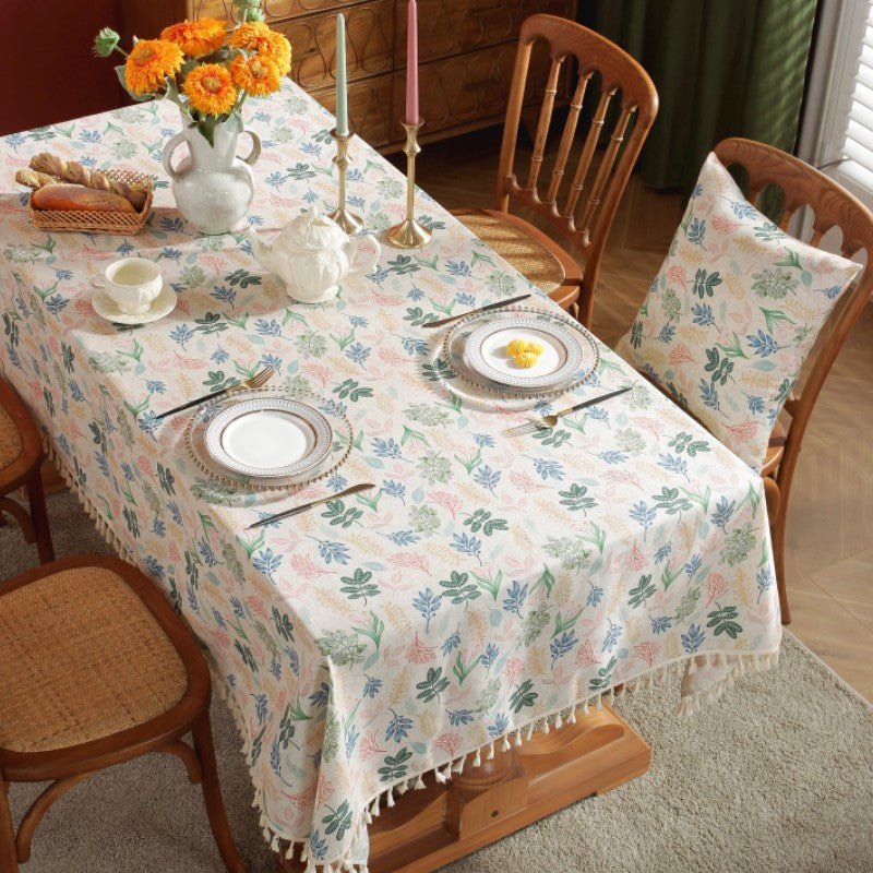 Spring Day Tassel Table Cloth