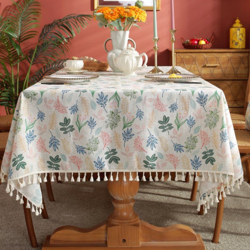 Spring Day Tassel Table Cloth