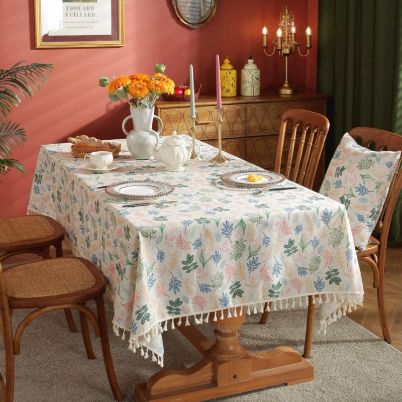 Spring Day Tassel Table Cloth