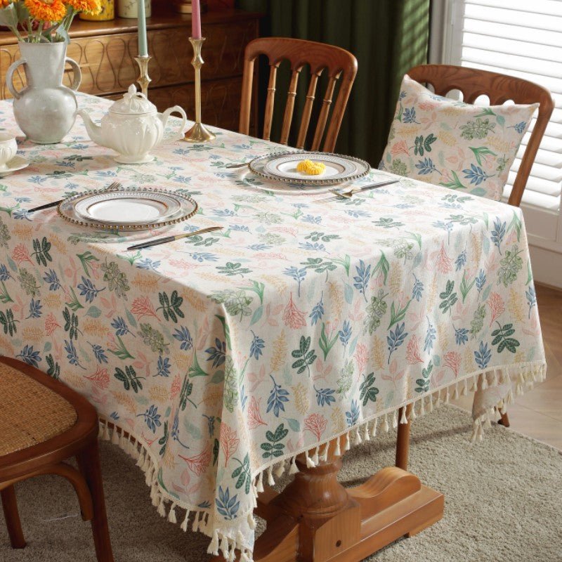 Spring Day Tassel Table Cloth
